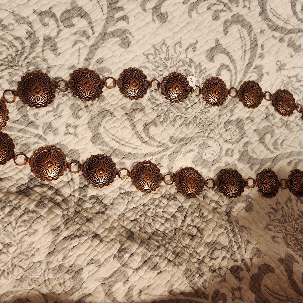 43" Copper Concho Belt NWT